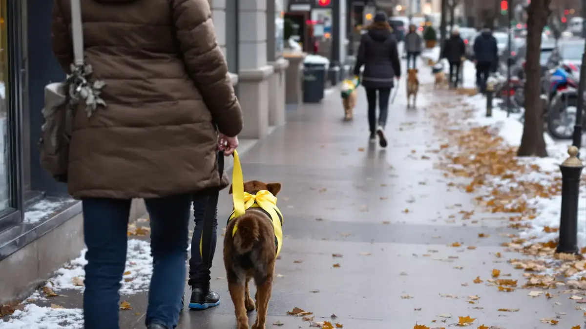 Experts Are Clear The Yellow Ribbon on a Leash Is Not Just Decoration It Warns of a Risk to Other Animals and Their Owners